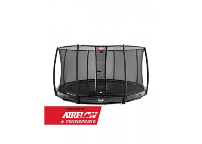 Батут BERG InGround Elite Grey 430 + защитная сетка Safety Net Deluxe  Батут BERG InGround Elite Grey 430 + защитная сетка Safety Net Deluxe