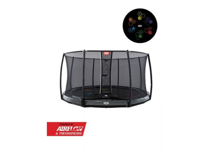 Батут BERG Elite InGround 430 Grey Levels + защитная сетка Safety Net Deluxe  Батут BERG Elite InGround 430 Grey Levels + защитная сетка Safety Net Deluxe